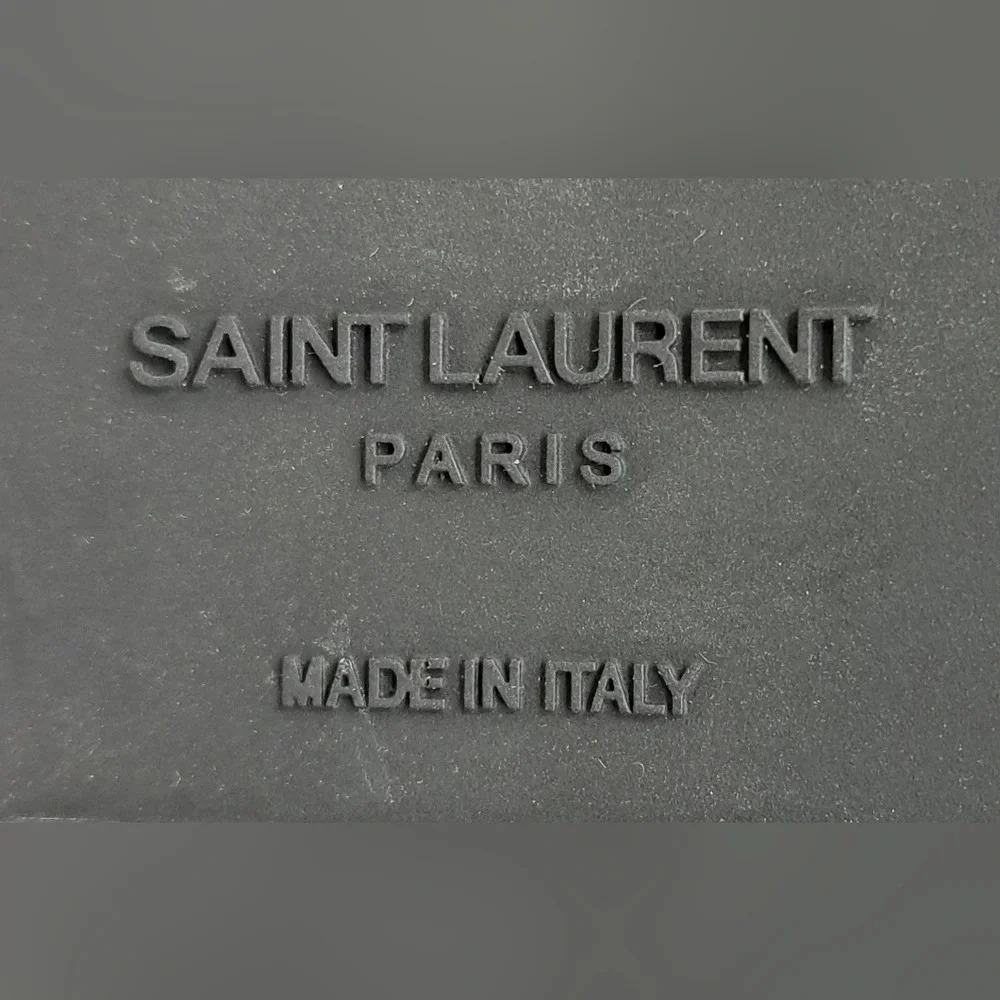 NWT Saint Laurent Andy Sneakers Shoes Low Top Black Leather Lace-Up 39 EU 9 US - Picture 7 of 16